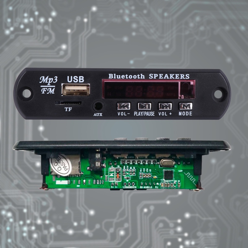 Bảng Mạch Giải Mã zzz 5V / 12V MP3 Màn Hình LCD Màu Đen