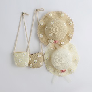 Set mũ kèm túi cói cực xinh