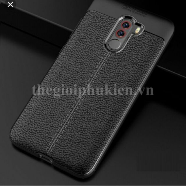 Ốp lưng xiaomi pocophone F1 silicon giả da,chống sốc auto Focus