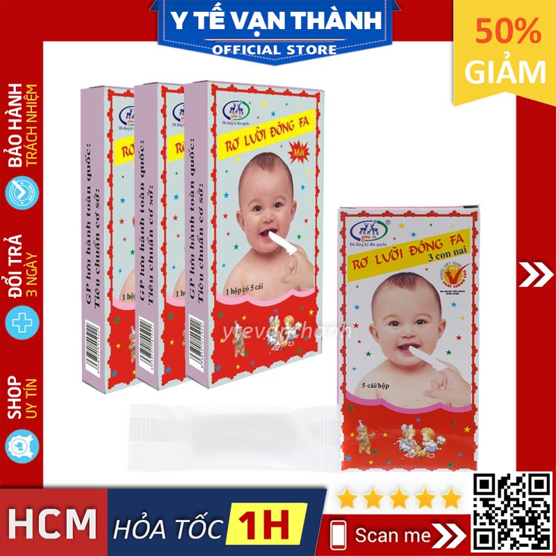 ✅ [LỐC 10 HỘP] Gạc Rơ Lưỡi- Đông Pha (Hộp 5 Miếng) -VT0648 | Y Tế Vạn Thành