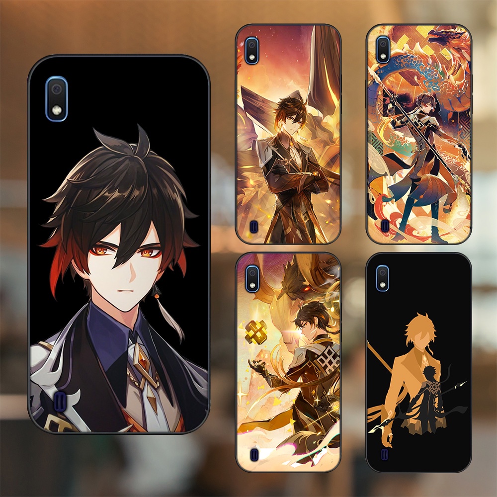 Ốp lưng Samsung A10 viền đen in hình Zhongli Genshin Impact