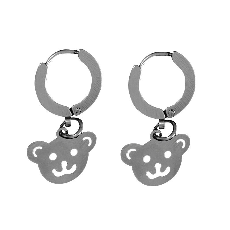 Khuyên tai dạng kẹp hình gấu xinh xắn 22466