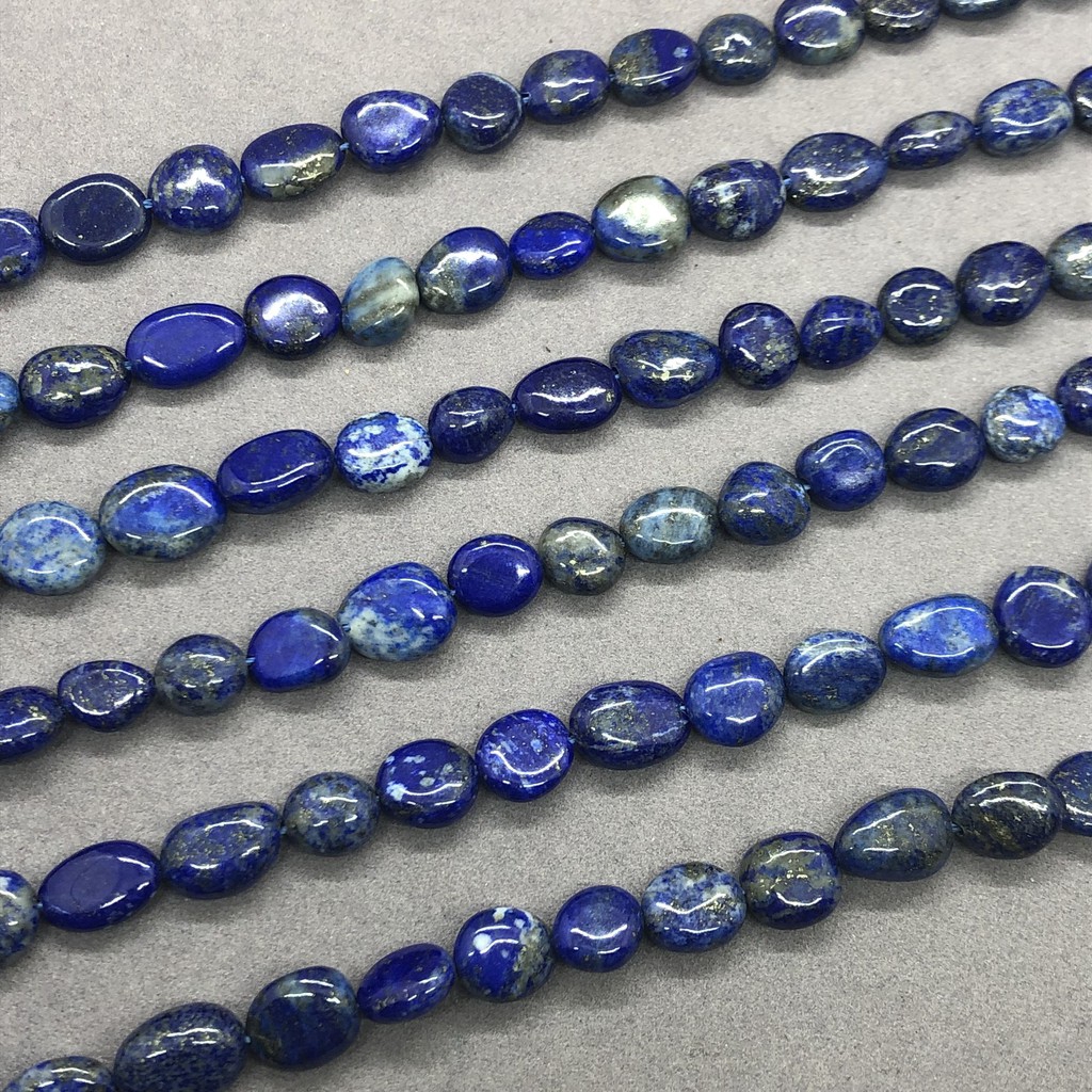 Hạt đá Lapis Lazuli xâu không đối xứng tự nhiên