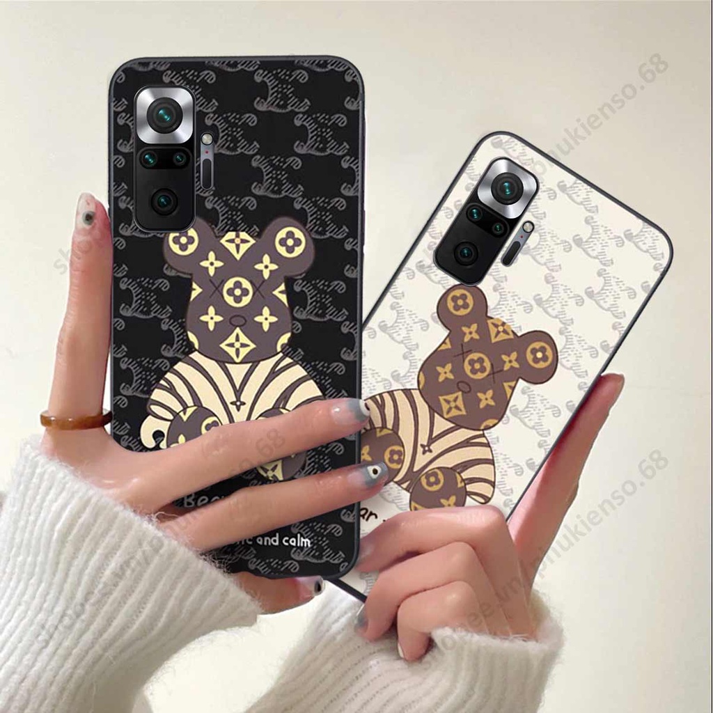Ốp lưng điện thoại Xiaomi Redmi Note 10 / Note 10 Pro elegant, gấu be@rbrick cao cấp, vỏ ốp rẻ đẹp