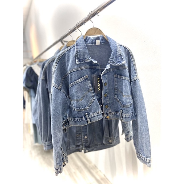 Áo Khoác Jeans Nữ Quảng Châu , Áo Khoác Bò Nữ Croptop Cực Chất