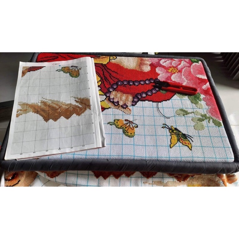 Bàn thêu 45x30 cm có video thật
