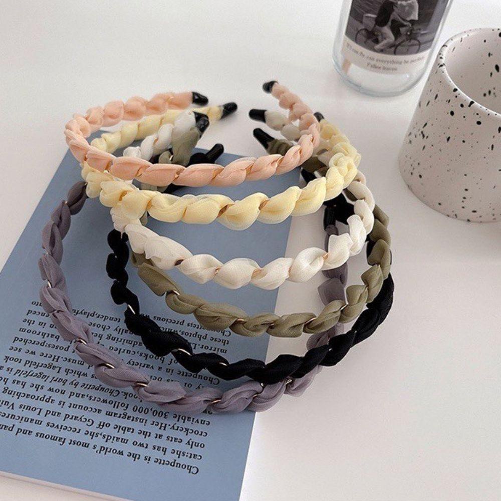 ANEMONE Băng Đô Cài Tóc Dạng Lưới Xoắn Công Chúa Phong Cách Hàn Quốc Cổ Điển Thanh Lịch