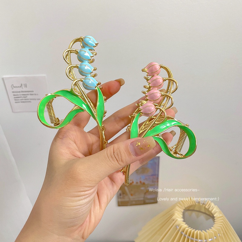 Kẹp Tóc Kim Loại Đính Đá Cao Cấp Phong Cách Hàn Quốc Cho Nữ