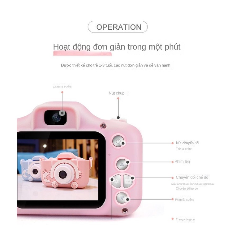Máy Ảnh Kỹ Thuật Số Mini Độ Chính Xác Cao Dùng Làm Quà Tặng Sinh Nhật Cho Bé