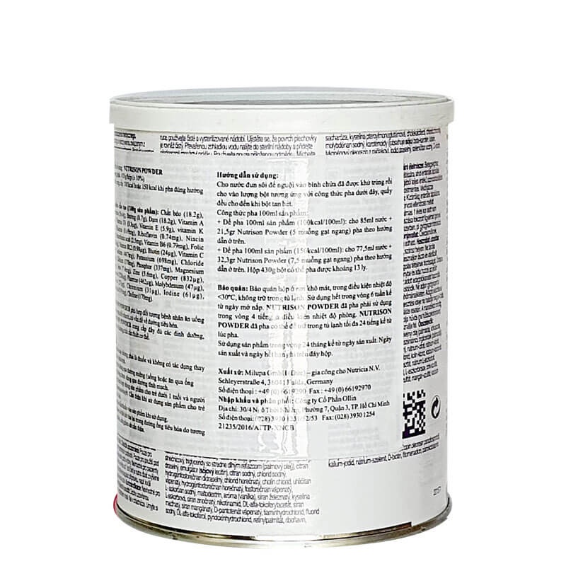 Sữa Nutrison Powder 430g cho người tiêu hóa kém nhập khẩu từ Đức