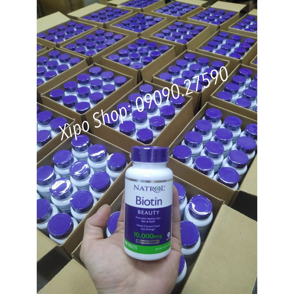 Viên Uống Biotin Mọc Tóc, Giảm Rụng Natrol 100 viên