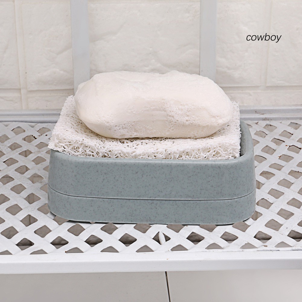 Set 2 Giá Đỡ Xà Phòng Bằng Nhựa Pvc Chống Trượt Tiện Dụng