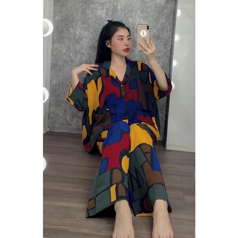 Bộ đồ Pijama lụa Cánh Dơi Áo Cộc Quần Dài - vải lụa mango cao cấp, mềm mại, thoáng mát - [Hàng Cao Cấp] - 𝑴𝑰𝑵𝑺𝑯𝑶𝑷 | BigBuy360 - bigbuy360.vn