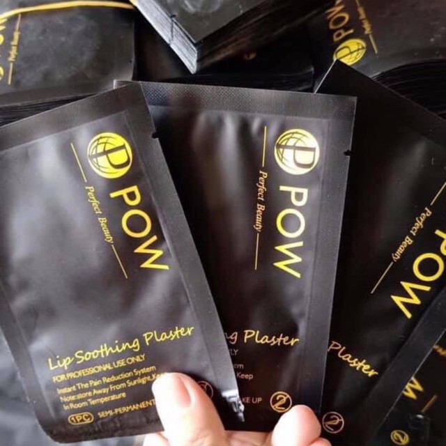 Miếng Dán Môi POW-hỗ trợ trong xăm thẩm mỹ môi mày hộp 12 miếng