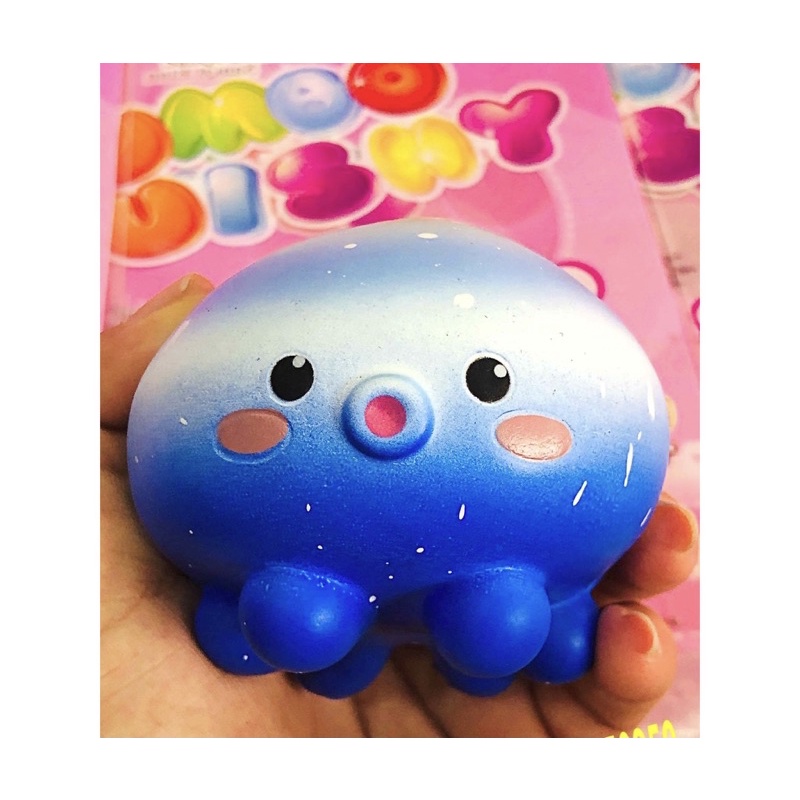 Đồ chơi Squishy xốp hình chú bạch tuộc ngộ nghĩnh 6 chân đáng yêu