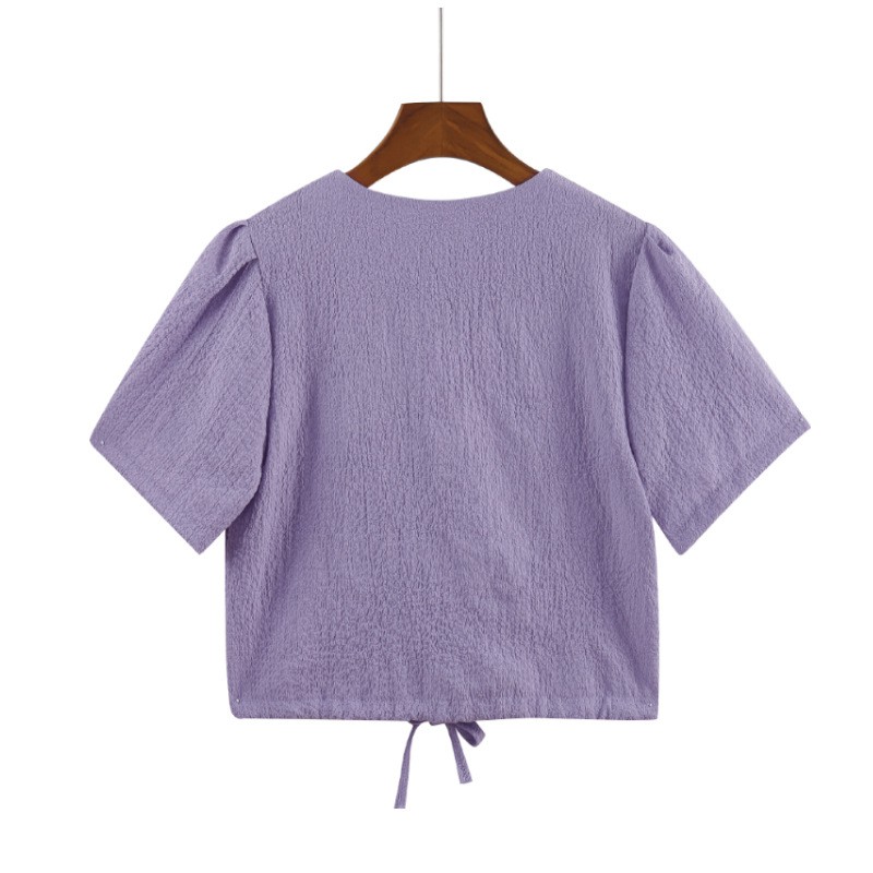 Áo croptop dây rút - AN009