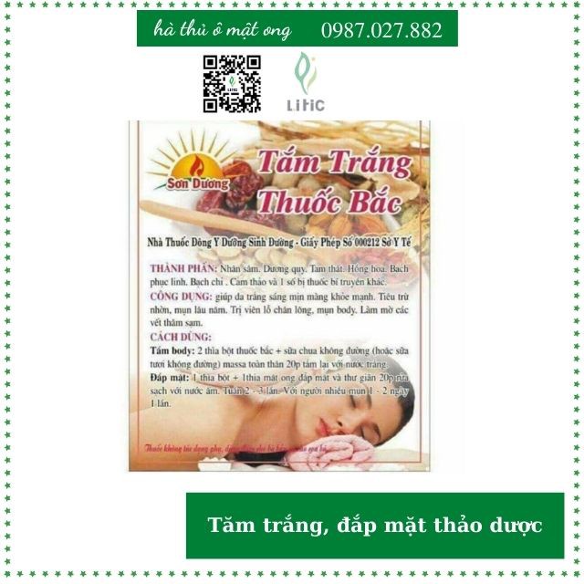 Bột thảo dược đắp mặt , toàn thân trắng mịn tự nhiên - HANDMADE