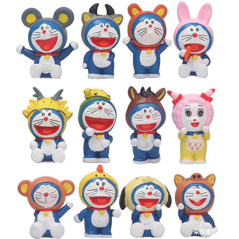 Mô hình Doraemon Doremon - Mẫu 12 con giáp Doraemon Doremon - 12 con giáp - Cao 5cm