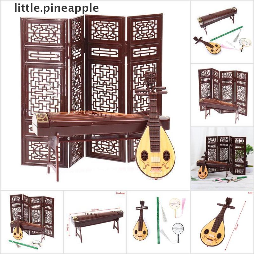 Màn xếp/ Sáo/ Quạt/ Đàn tỳ bà/ Đàn cổ tranh mini trang trí nhà búp bê