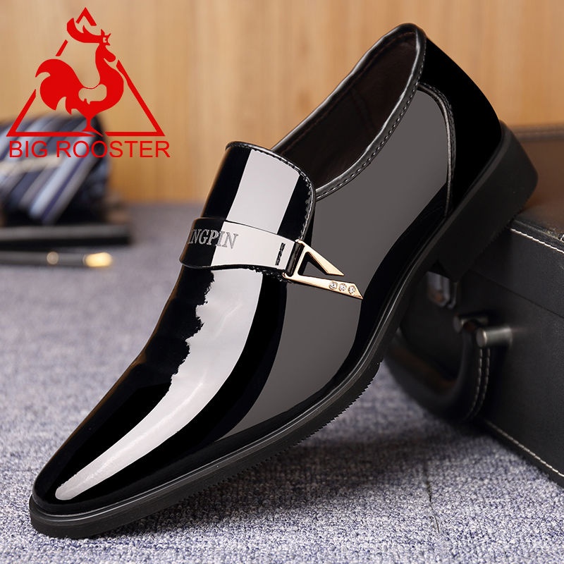 ▽Giày da BIGROOSTER của SAINT ANGELO có nam bằng bóng cao, bộ vest lịch sự mũi nhọn, cưới công sở