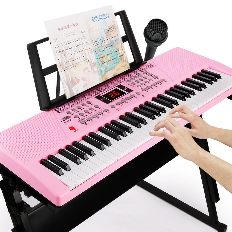 Đàn organ điện tử 61 phím thông minh dành cho người lớn, mới bắt đầu , micro piano trẻ em, nam, nữ, đứa trẻ, bé, nh