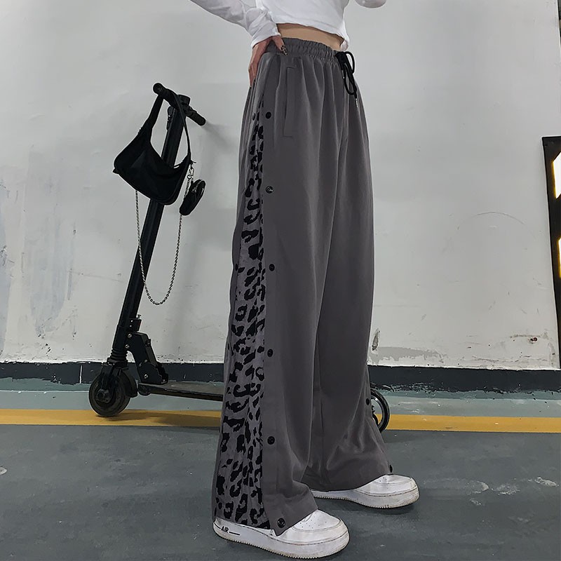Quần nữ ống rộng suông unisex dài loang đen đi chơi, đi học thời trang unisex hàn quốc - UNQ09