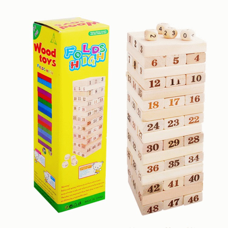 [HCM GIAO HỎA TỐC] - Bộ đồ chơi rút gỗ - tăng khả năng sáng tạo và tư duy logic trong bé loại 48-51 thanh