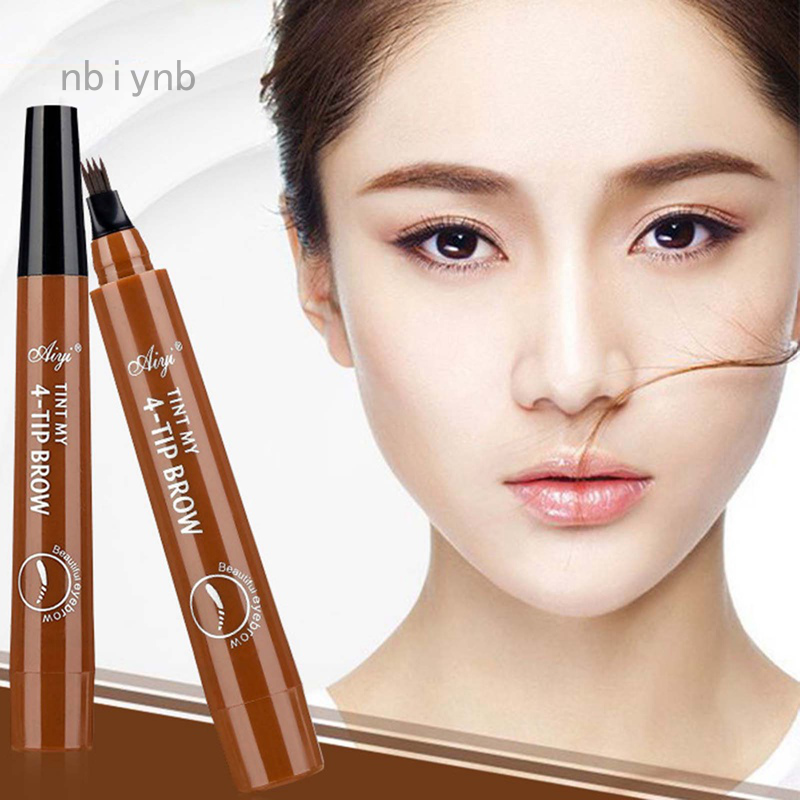 (hàng Mới Về) Bút Kẻ Lông Mày Dạng Phẩy Sợi Đầu Bút Phân Nhánh Tiện Dụng