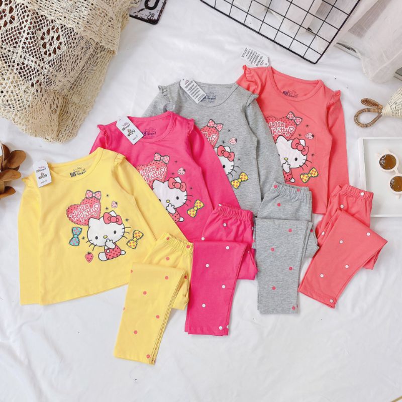 ✓8-31kg✓ Bộ thu đông dài tay bé gái chất cotton 100% hàng nhà máy Bb Angel