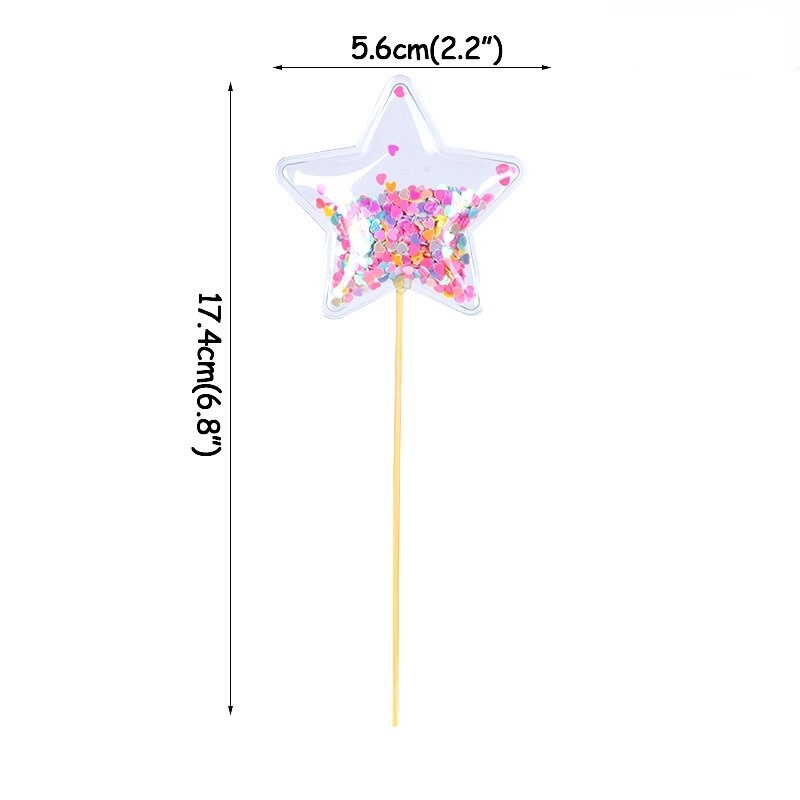 Que cắm trang trí bánh kem phong cách nàng tiên lấp lánh xinh xắn