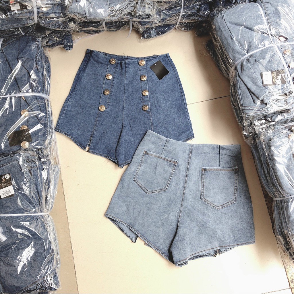 [ KÈM VIDEO] QUẦN SHORT JEAN NỮ XẺ ĐÙI 8 NÚT SIÊU CAO CÁ TÍNH