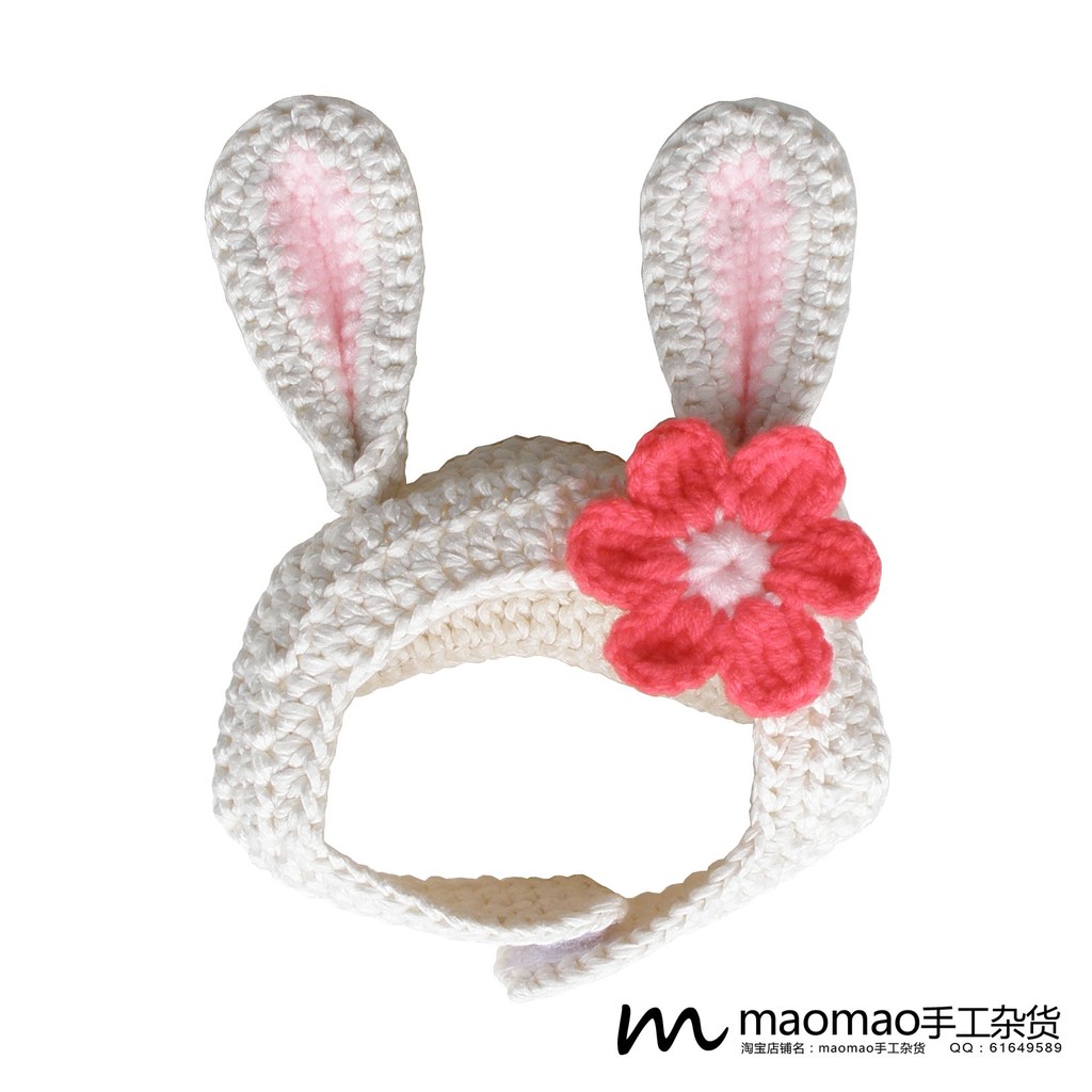 Nón len cho thú cưng NÓN PÉ THỎ handmade cho PET chó, mèo,. thỏ, chuột ú.....