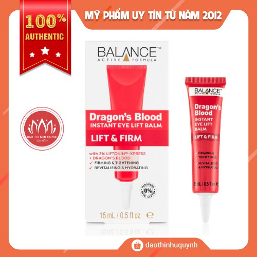 Kem mắt máu rồng Balance Active Formula Dragons Blood Eye Lift Balm 15ml