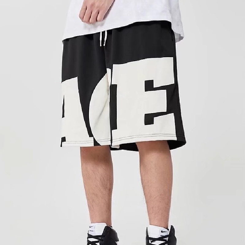 Quần Short Thể Thao Ống Rộng In Chữ Thời Trang Nhật Bản Cho Nam Cỡ M-3XL
