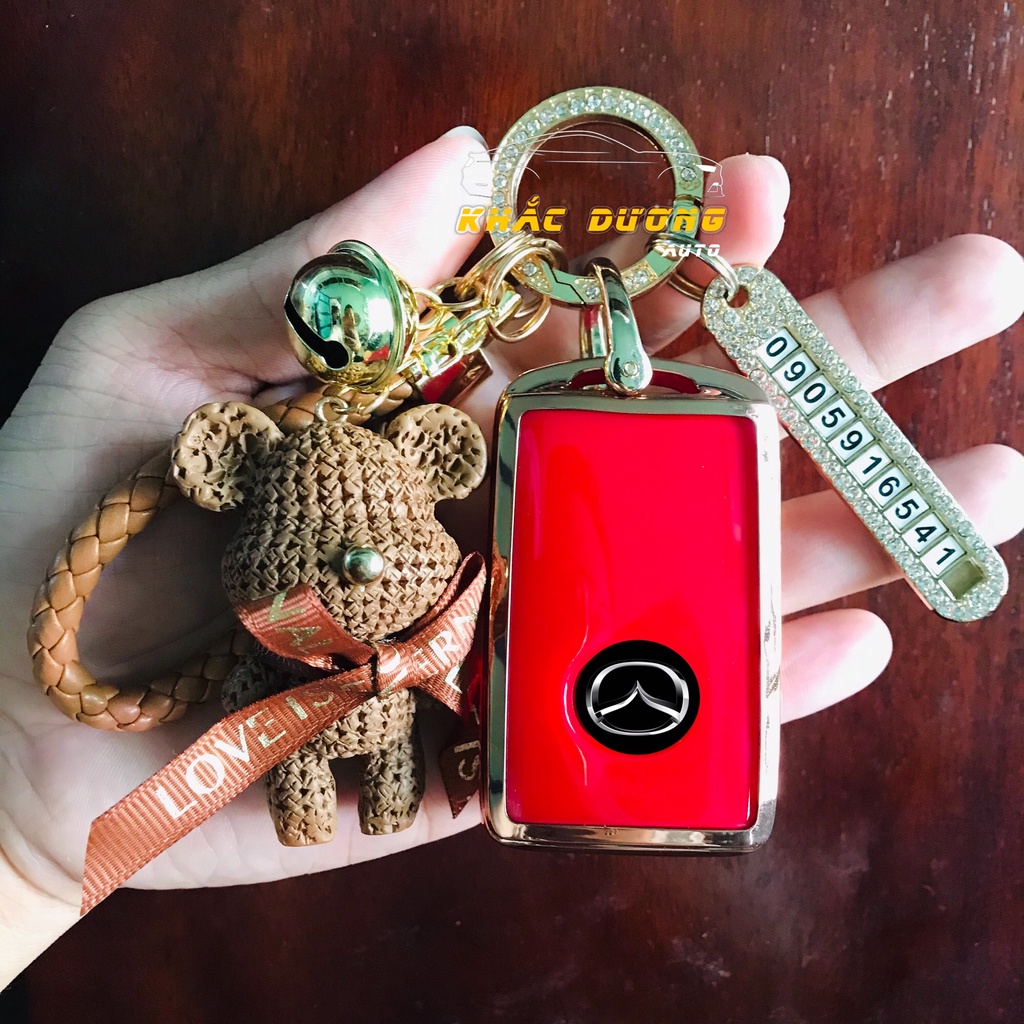 Ốp chìa khoá Mazda 3 - Mazda CX8 - Mazda CX3 - Mazda CX30 TPU đính đá nhân tạo cao cấp sang trọng