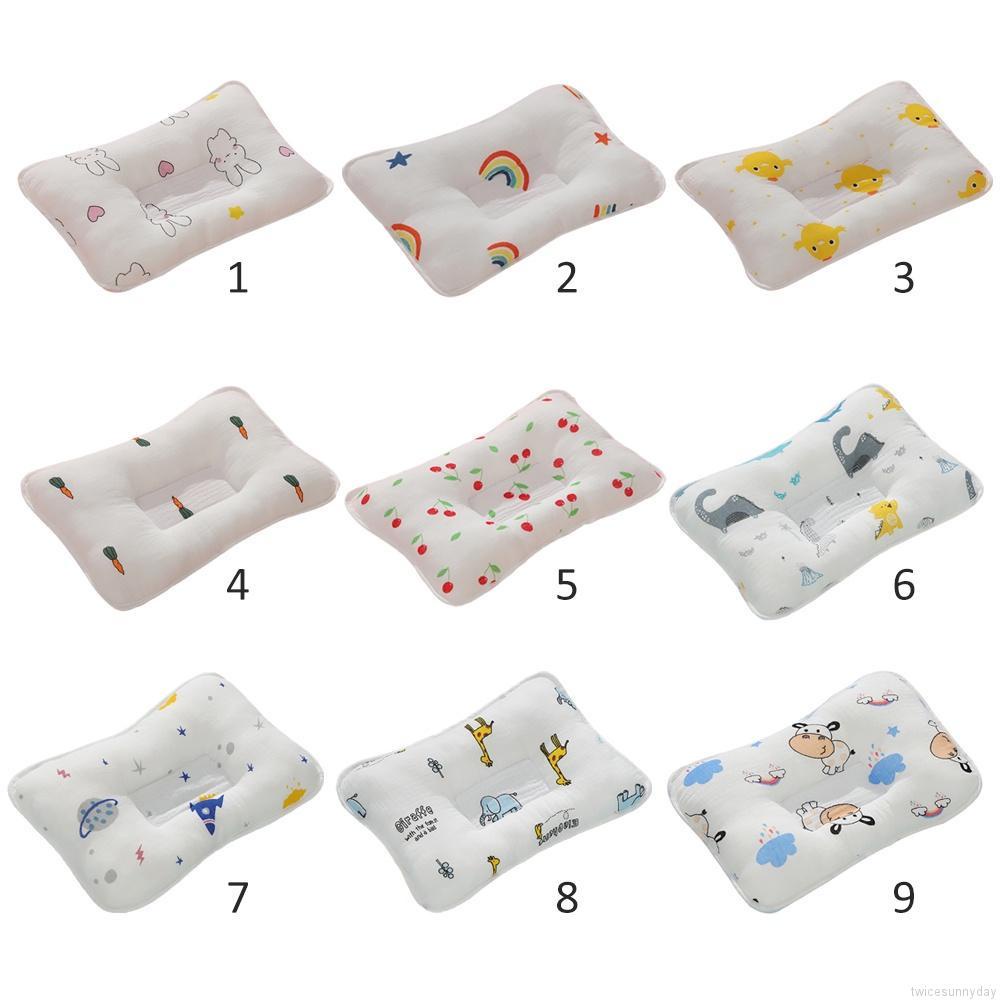 Gối ngủ cotton 3D mềm mại chống bẹp đầu kiểu dáng dễ thương cho bé