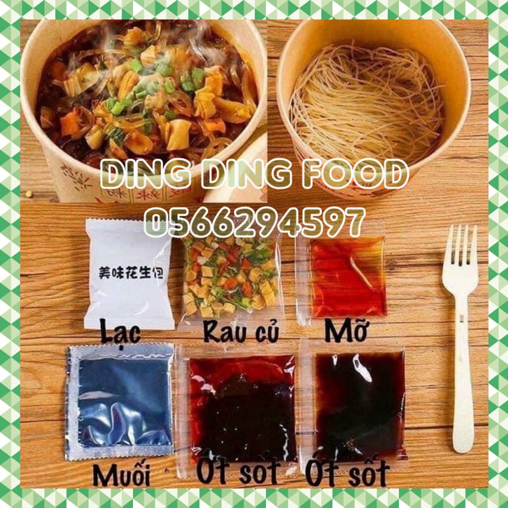 Mới  -  Miến Cay Trùng Khánh Đài Loan, Miến Ăn Liền, Ăn Vặt Siêu Ngon, Miếng Chua Cay, DING DING FOOD