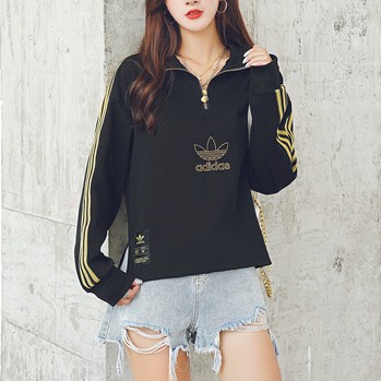 Áo Hoodie Thể Thao Thêu Logo Adidas Trẻ Trung Năng Động