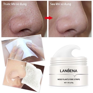  Mặt nạ LANBENA 30ml làm sạch sâu loại bot mụn đầu đen và lỗ chân lông to. tặng kèm 60 miếng giấy lột 