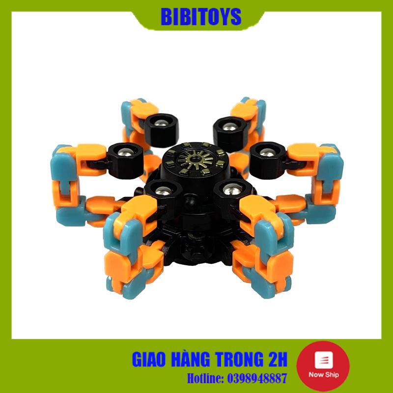 Con quay đồ chơi robot fidget spinner đầu ngón tay cơ khí dạng chuỗi biến hình , con quay hồi chuyển giải nén spinner