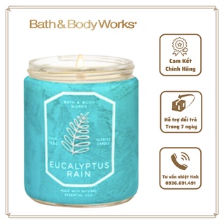 Nến thơm bath & body works eucalyptus rain 1bấc 198g