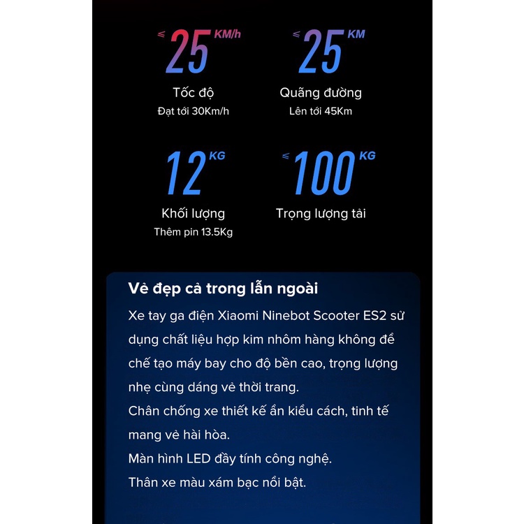 Xe Stepper Scooter điện Ninebot ES2