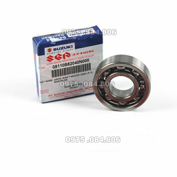 Bạc đạn trục số thứ cấp 6204- hộp số- Satria- raider-fi- gsx- bandit nhập khẩu chính hãng