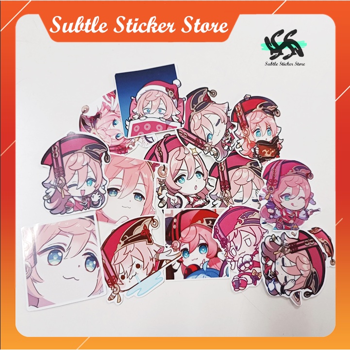 - Set 10/15 Sticker Yanfei game Genshin Impact hình dán trang trí vali, điện thoại, laptop, siêu đẹp
