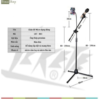 LKT-803 - Chân Đế Micro Dạng Đứng (Đen)