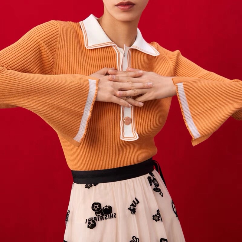 Áo len tay loe Lily