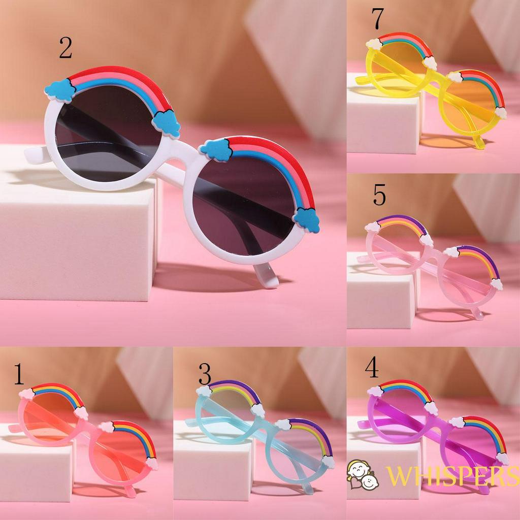 Kính râm chống tia uv họa tiết cầu vồng sành điệu cho bé