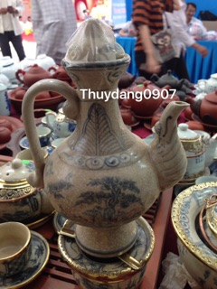 Nậm rượu men rạn giả cổ