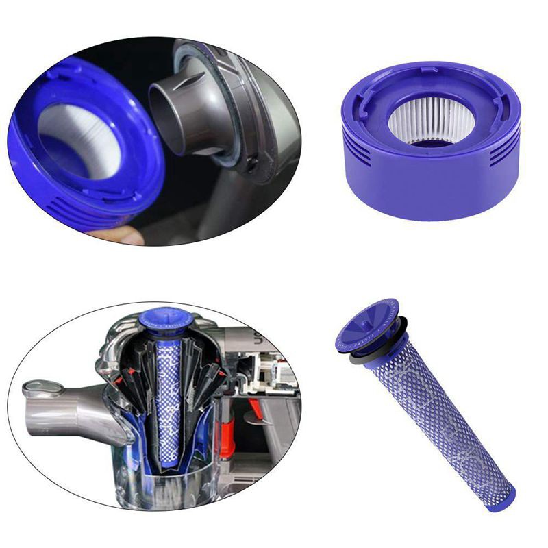 Set 2 bộ lọc HEPA với cọ làm sạch chuyên dụng cho máy hút bụi Dyson V8 V7