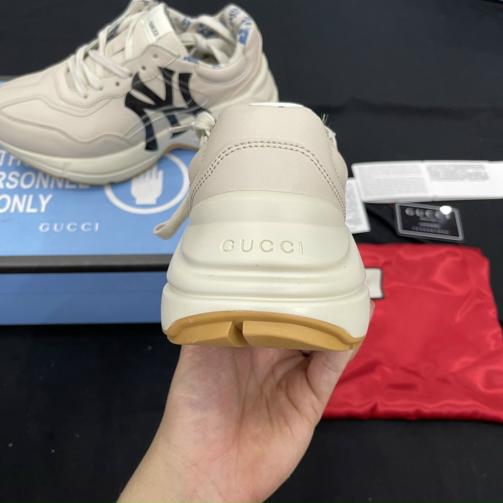 (FREESHIP + ẢNH THẬT 1.1) Giày Gucci NY đen Box xanh Full PK